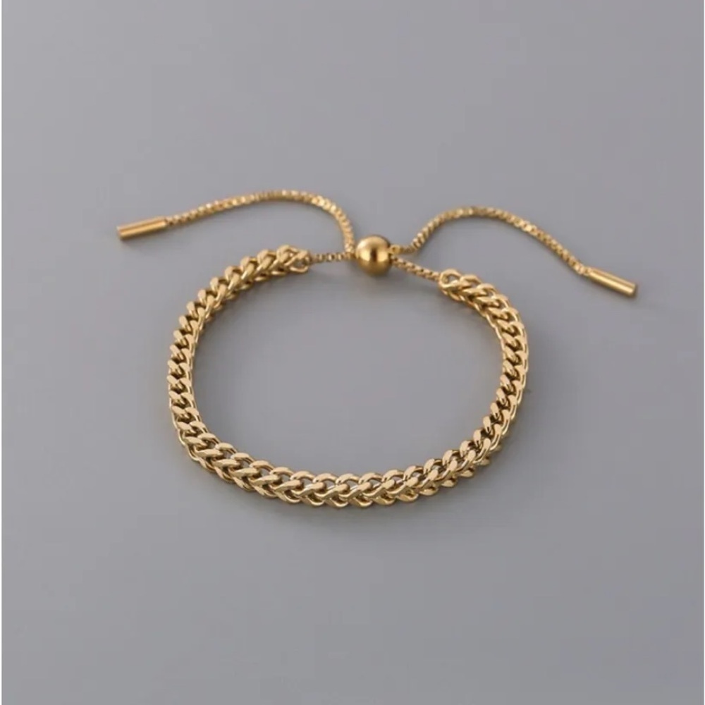 NEW Woven Gold Adjustable Chain Bracelet - Picture 3 of 11